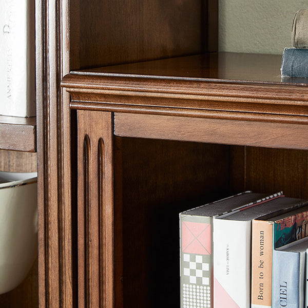 Solid Wood Standard Bookcase Modern Home Bookshelf with Rectangle Shelves