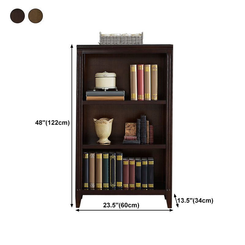 Solid Wood Standard Bookcase Modern Home Bookshelf with Rectangle Shelves