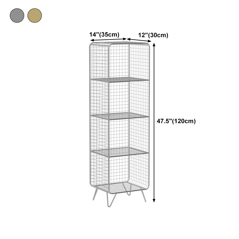 Modern Style Bookshelf Standard Closed Back Metal Bookshelf for Home