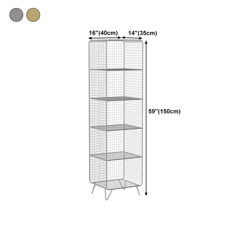 Modern Style Bookshelf Standard Closed Back Metal Bookshelf for Home