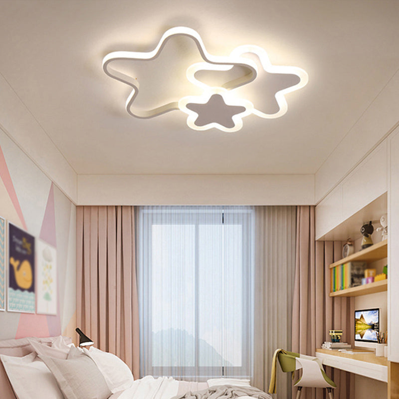 Cartoon Flush Mount LED Light Children's Bedroom Ceiling Light Fixture
