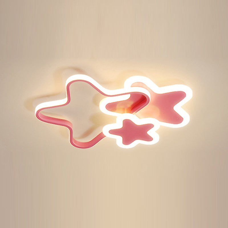 Cartoon Flush Mount LED Light Children's Bedroom Ceiling Light Fixture