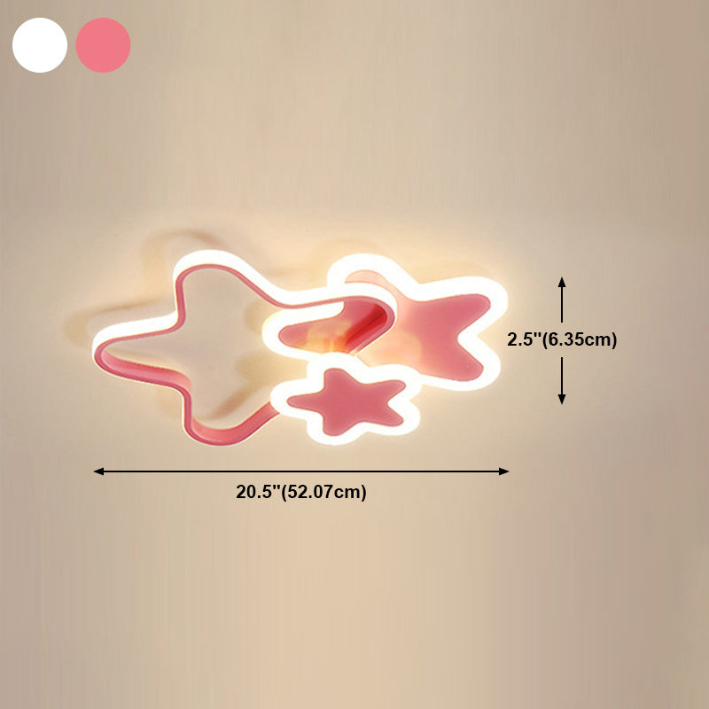 Cartoon Flush Mount LED Light Children's Bedroom Ceiling Light Fixture