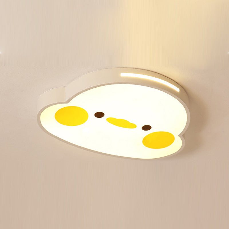 Cartoon Animal Flush Ceiling Light Children's Bedroom LED Flush Mount Light Fixture