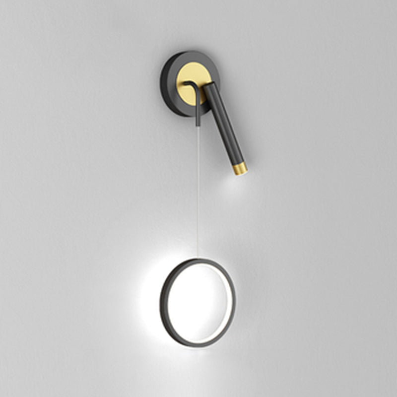 Modern Style Unique Shape Wall Sconce Metal 2 Light Wall Lighting for Bedroom