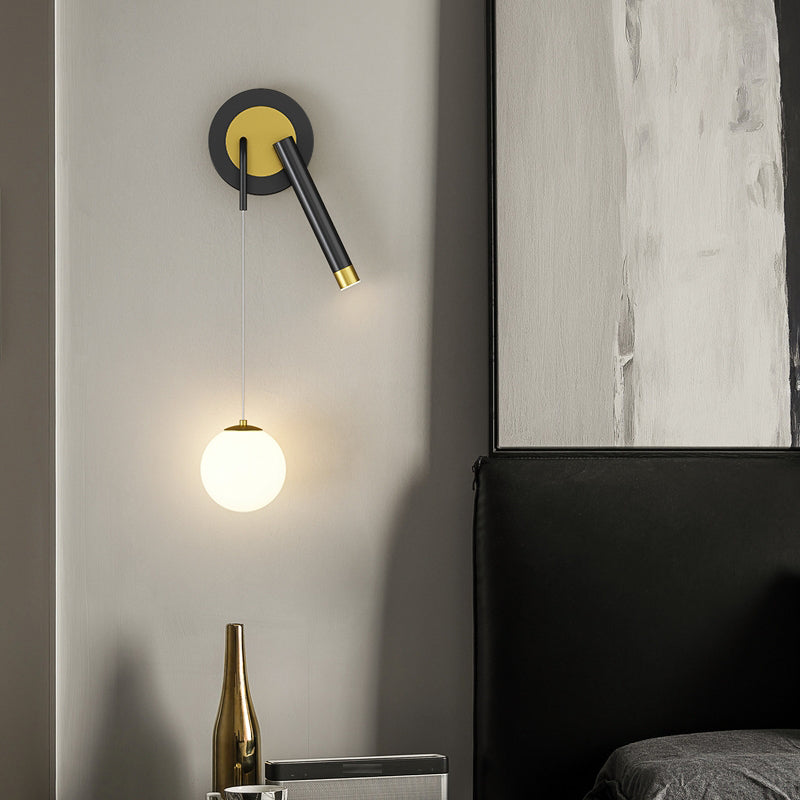 Modern Style Unique Shape Wall Sconce Metal 2 Light Wall Lighting for Bedroom