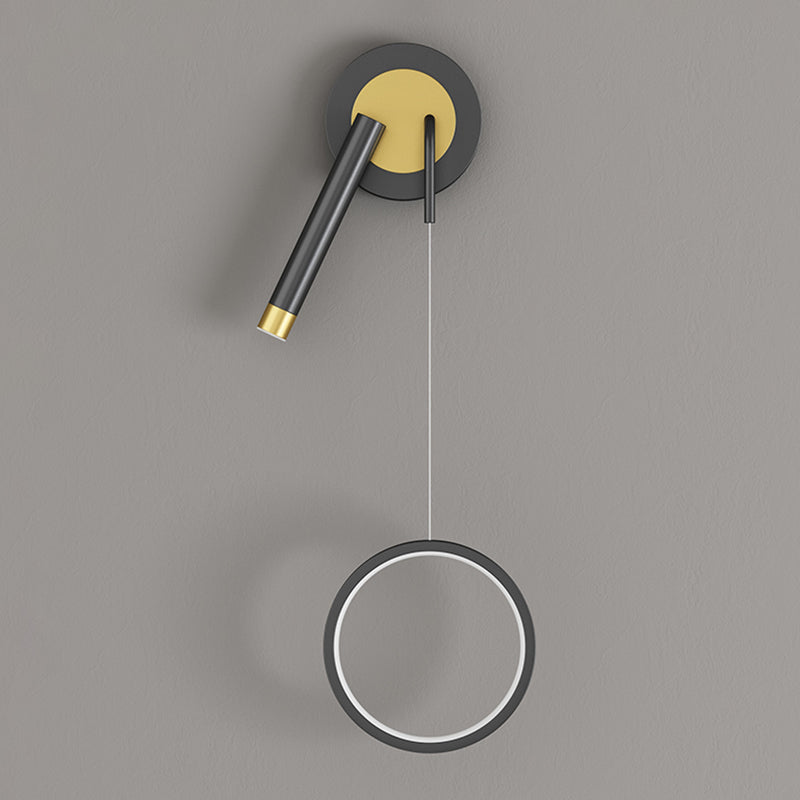 Modern Style Unique Shape Wall Sconce Metal 2 Light Wall Lighting for Bedroom