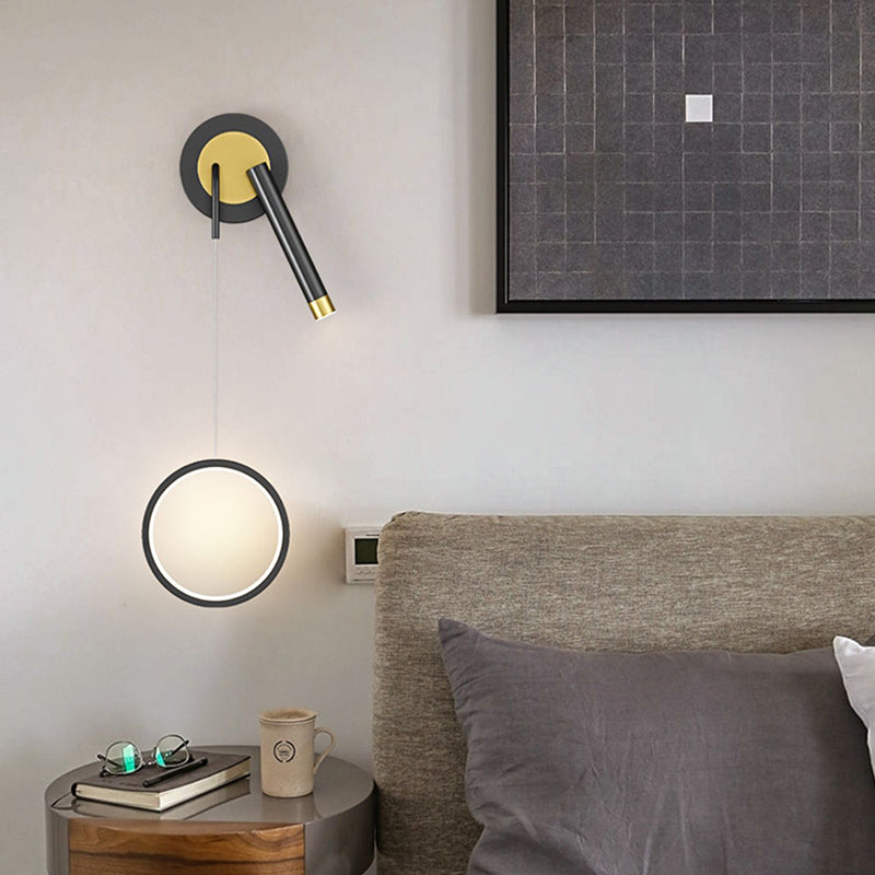 Modern Style Unique Shape Wall Sconce Metal 2 Light Wall Lighting for Bedroom