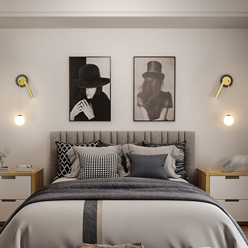Modern Style Unique Shape Wall Sconce Metal 2 Light Wall Lighting for Bedroom
