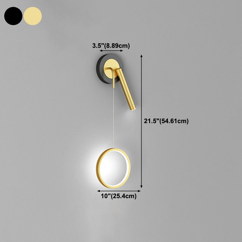Modern Style Unique Shape Wall Sconce Metal 2 Light Wall Lighting for Bedroom