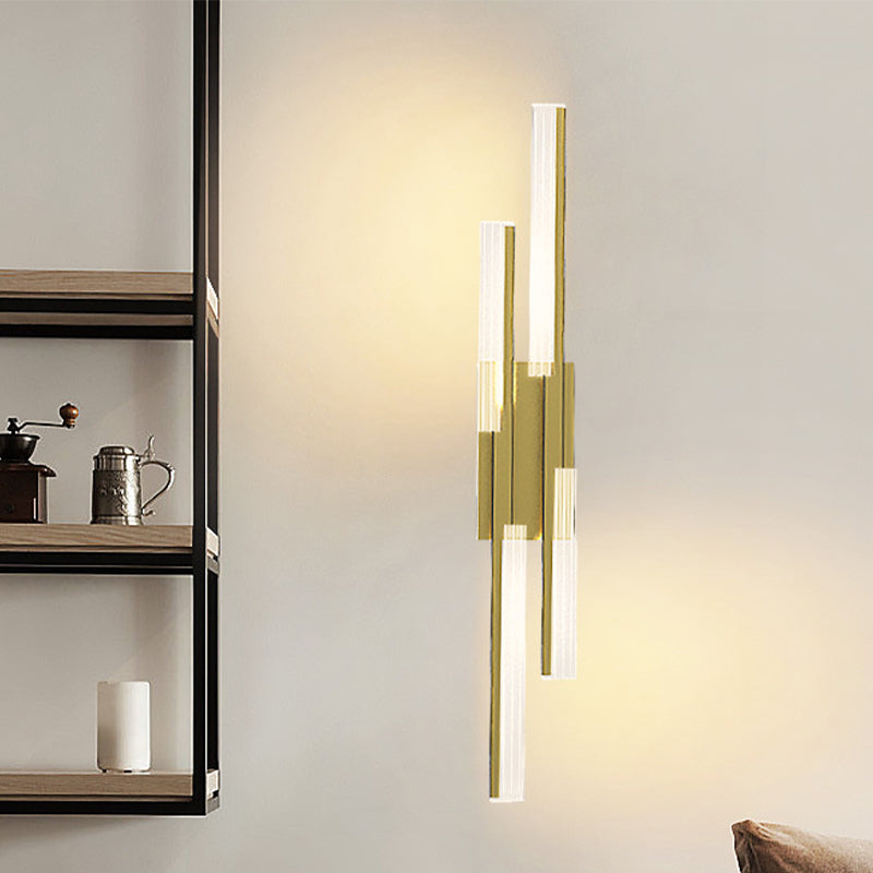 Metal Linear Shape Wall Lighting Modern Style Multi Lights Wall Mounted Light Fixture