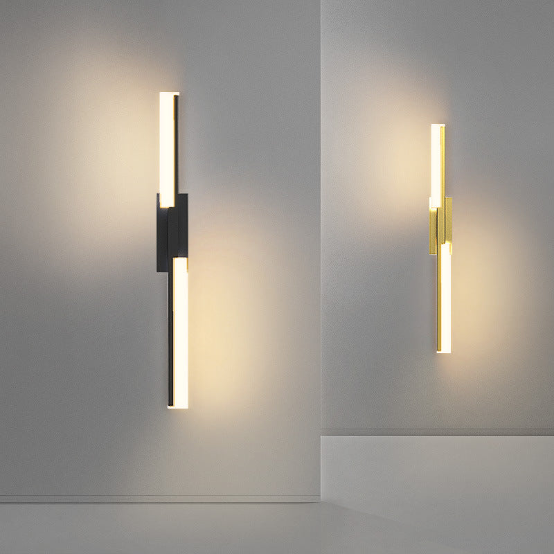 Metal Linear Shape Wall Lighting Modern Style Multi Lights Wall Mounted Light Fixture