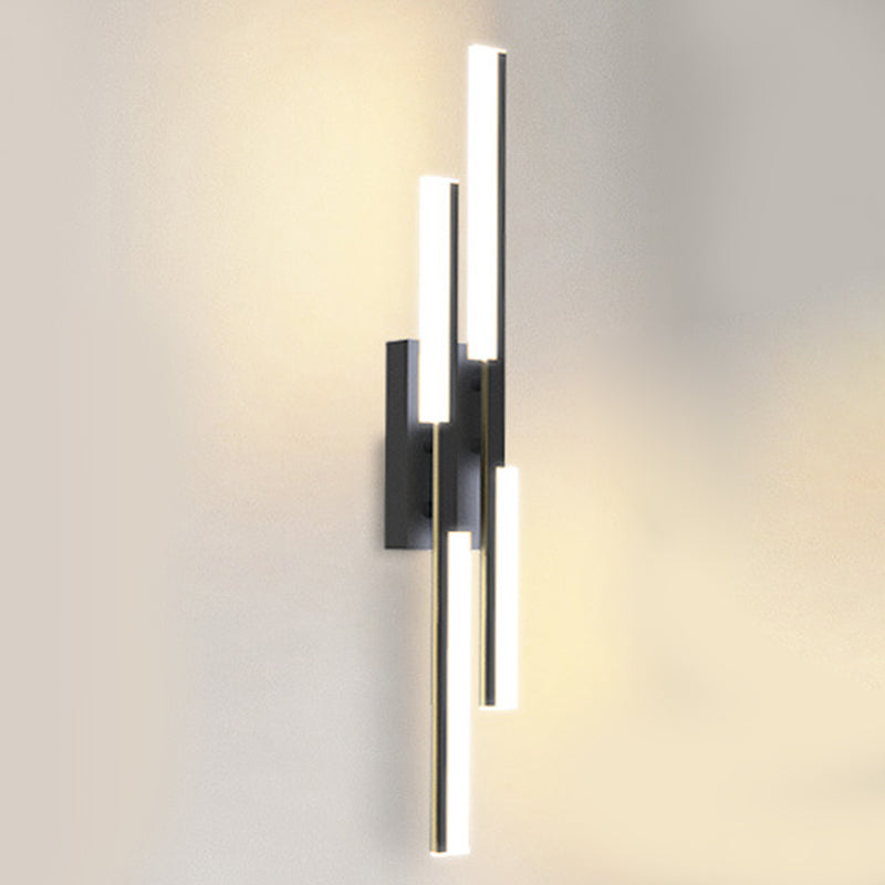 Metal Linear Shape Wall Lighting Modern Style Multi Lights Wall Mounted Light Fixture
