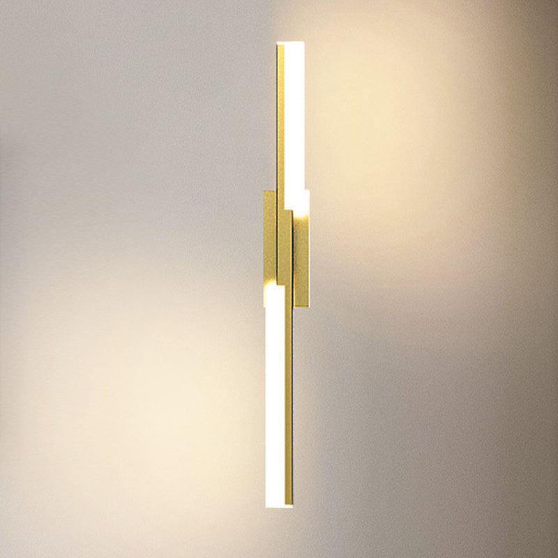 Metal Linear Shape Wall Lighting Modern Style Multi Lights Wall Mounted Light Fixture