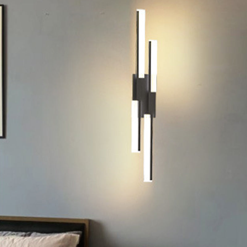 Metal Linear Shape Wall Lighting Modern Style Multi Lights Wall Mounted Light Fixture