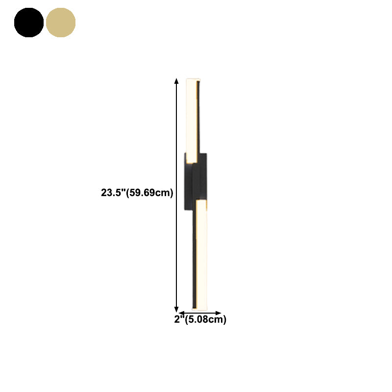 Metal Linear Shape Wall Lighting Modern Style Multi Lights Wall Mounted Light Fixture