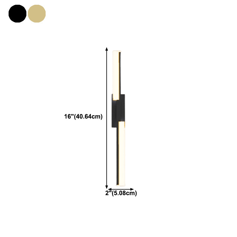 Metal Linear Shape Wall Lighting Modern Style Multi Lights Wall Mounted Light Fixture