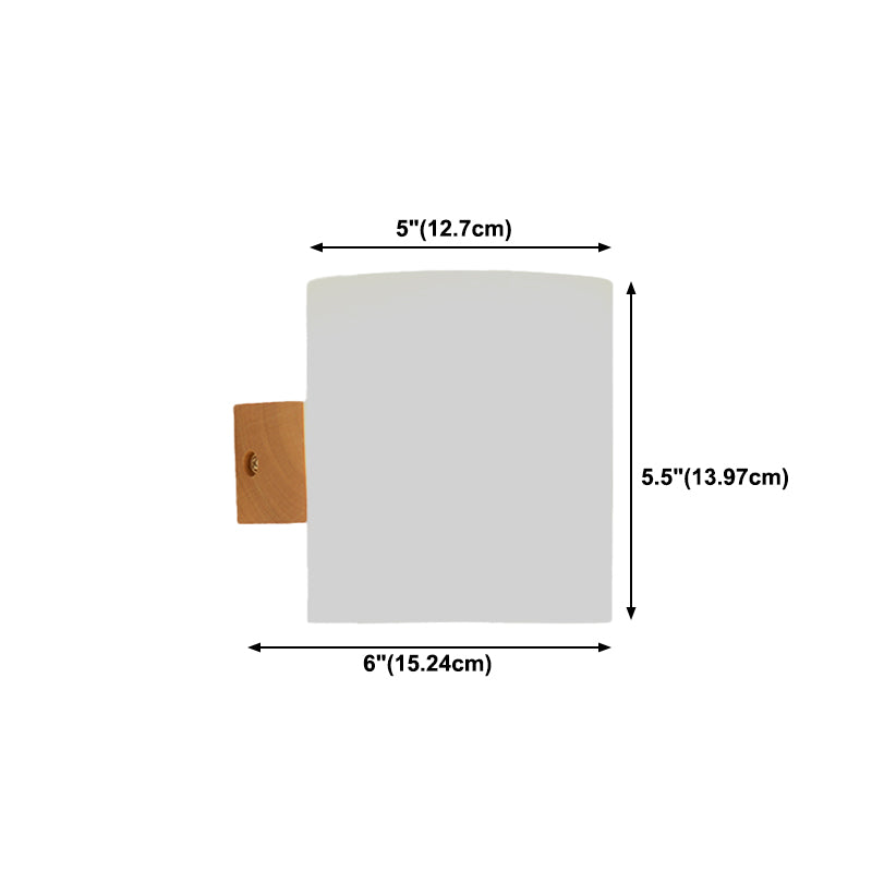 1-Light Wall Mount Light Modern Wooden Wall Sconce Lamp for Living Room(Plant not include)