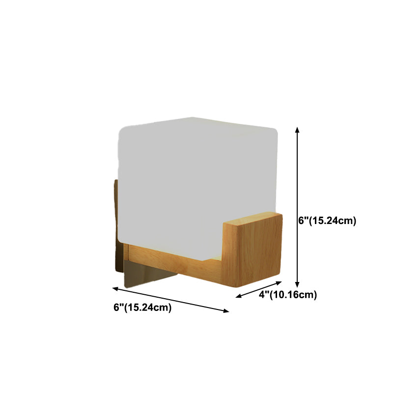 1-Light Wall Mount Light Modern Wooden Wall Sconce Lamp for Living Room(Plant not include)