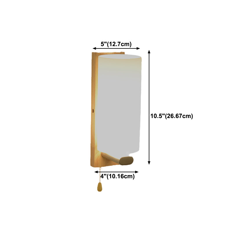 1-Light Wall Mount Light Modern Wooden Wall Sconce Lamp for Living Room(Plant not include)