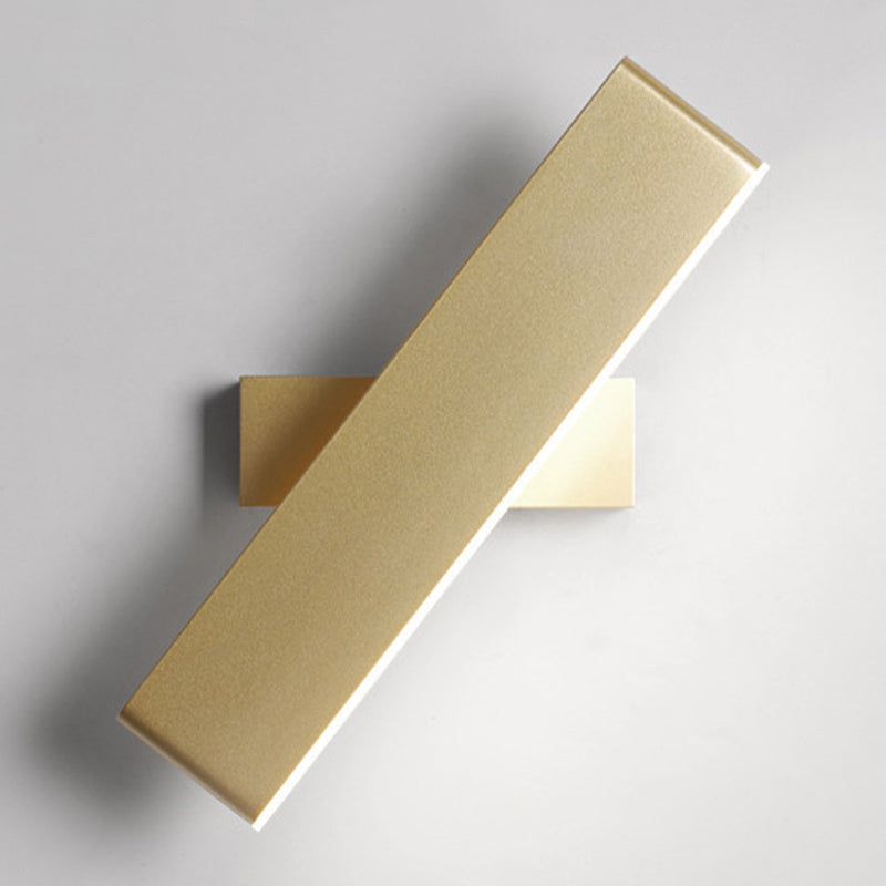 Modern Simple Iron Wall Light Rectangle Shape LED Rotatable Wall Lamp for Bedroom