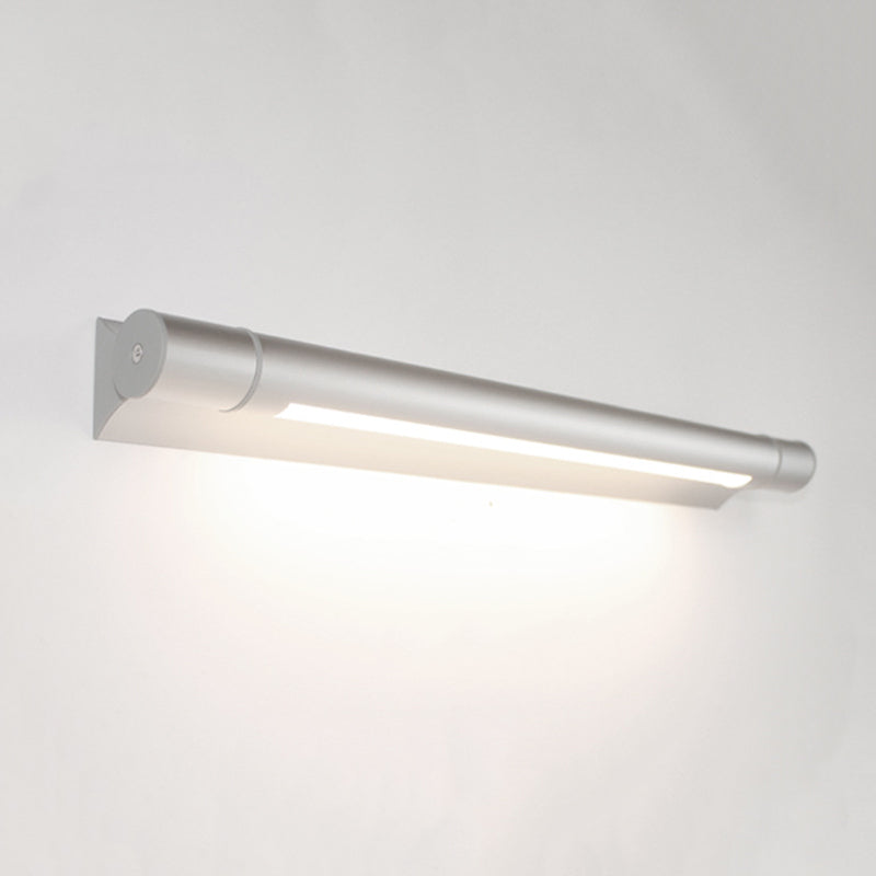 Modern Simple Aluminum Vanity Light Cylinder Shape Vanity Lamp with PC Shade for Bedroom