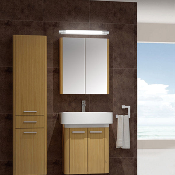 Modern Simple Aluminum Vanity Light Cylinder Shape Vanity Lamp with PC Shade for Bedroom