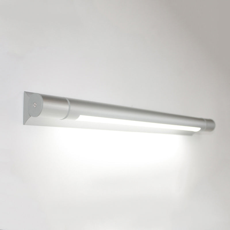 Modern Simple Aluminum Vanity Light Cylinder Shape Vanity Lamp with PC Shade for Bedroom