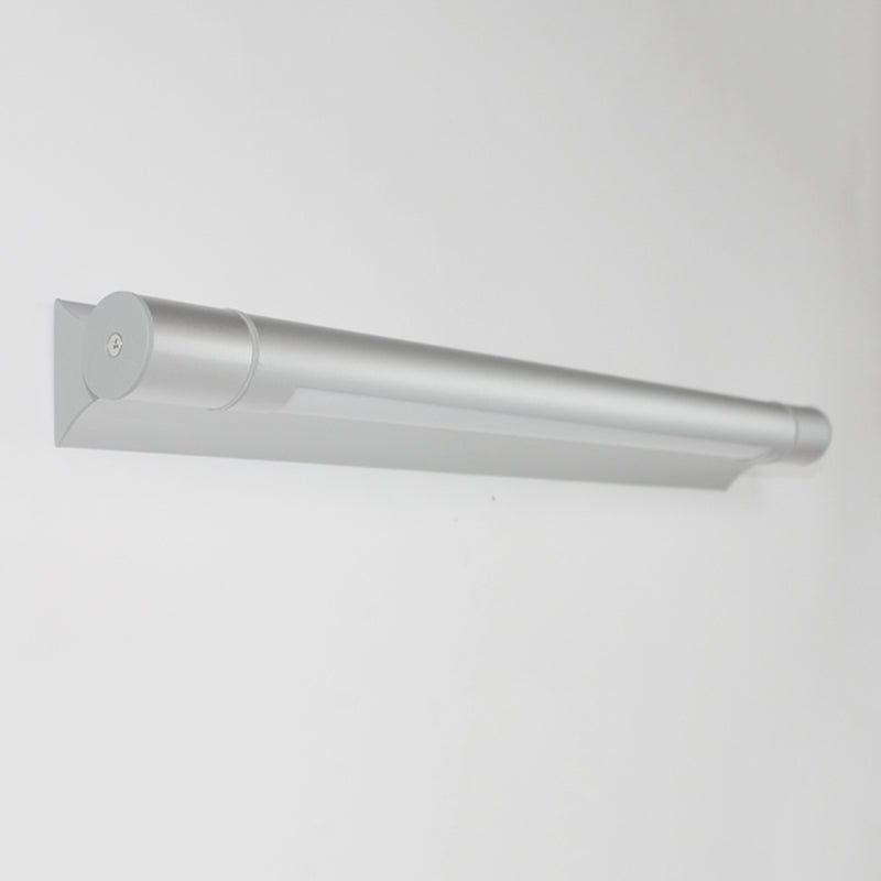 Modern Simple Aluminum Vanity Light Cylinder Shape Vanity Lamp with PC Shade for Bedroom