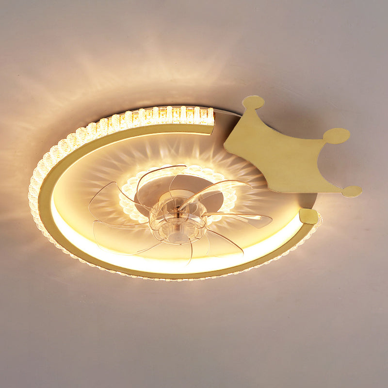 Modern Style Unique Shape Ceiling Fan Lamps Metal Ceiling Fan Lighting for Bedroom
