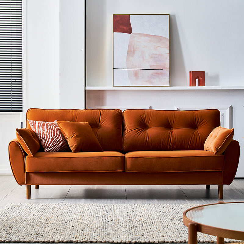 Contemporary Standard Flared Arm Sofa Convertible Sofa, 63.38" W x 35.82" D x 34.64" H