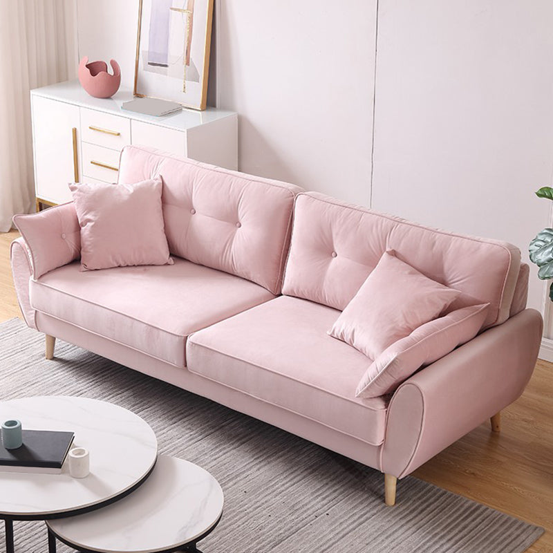 Contemporary Standard Flared Arm Sofa Convertible Sofa, 63.38" W x 35.82" D x 34.64" H