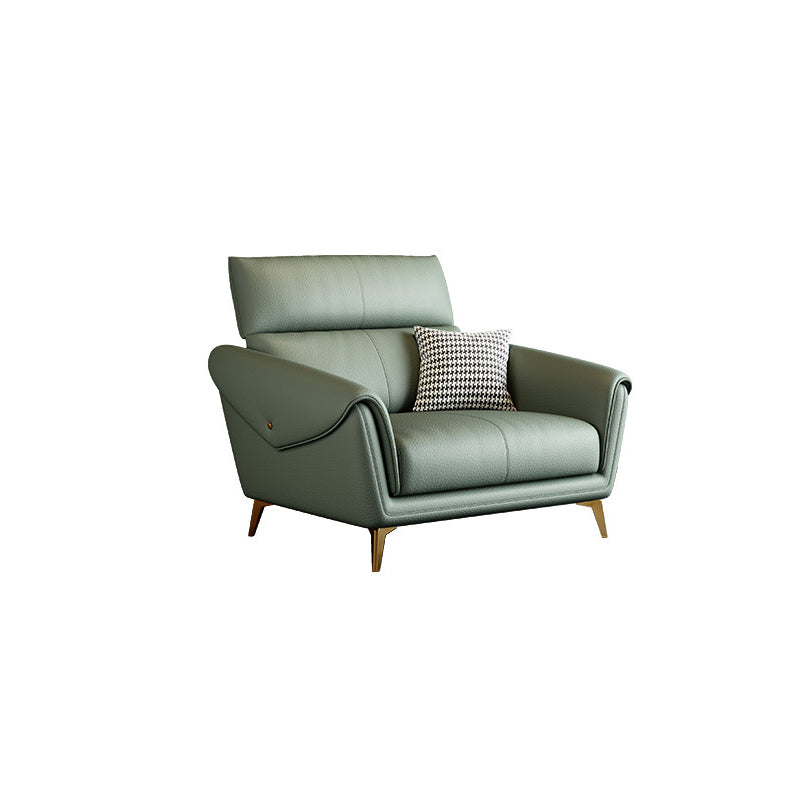 Faux Leather Sofa 37.40" D x 37.40" H Flared Arm Sofa for Living Room