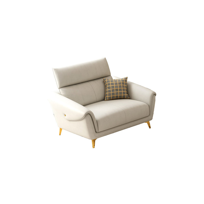 Faux Leather Sofa 37.40" D x 37.40" H Flared Arm Sofa for Living Room