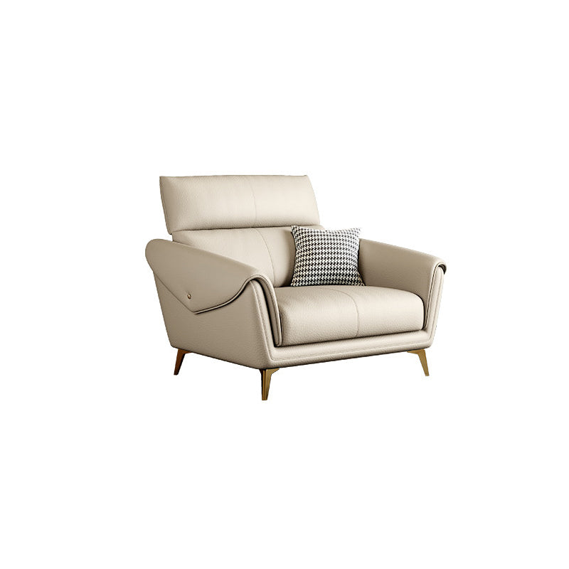 Faux Leather Sofa 37.40" D x 37.40" H Flared Arm Sofa for Living Room