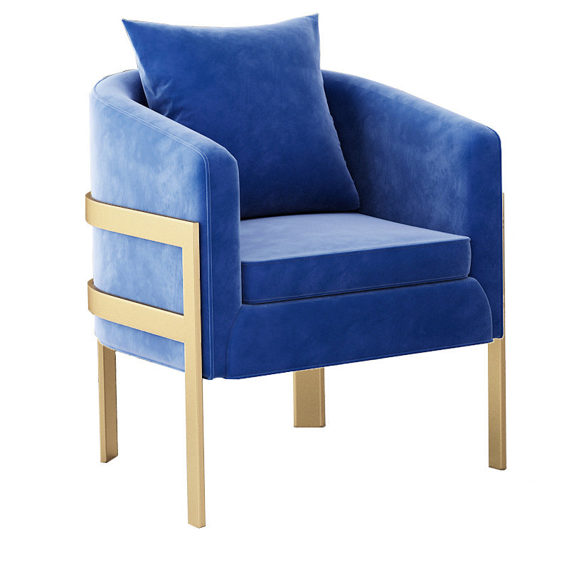 Velvet Sloped Arms Sofa with Tight Back for Living Room 28.35" High