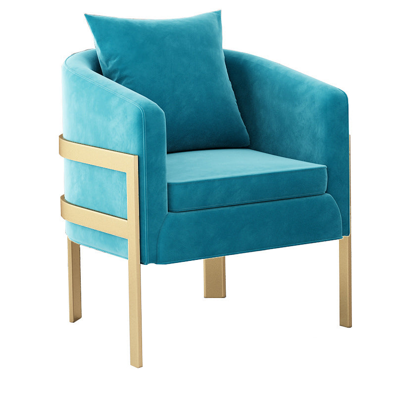 Velvet Sloped Arms Sofa with Tight Back for Living Room 28.35" High