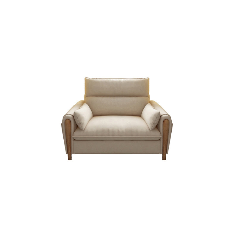 Modern Sewn Pillow Back Standard Pillow Top Arm with Storage Sofa