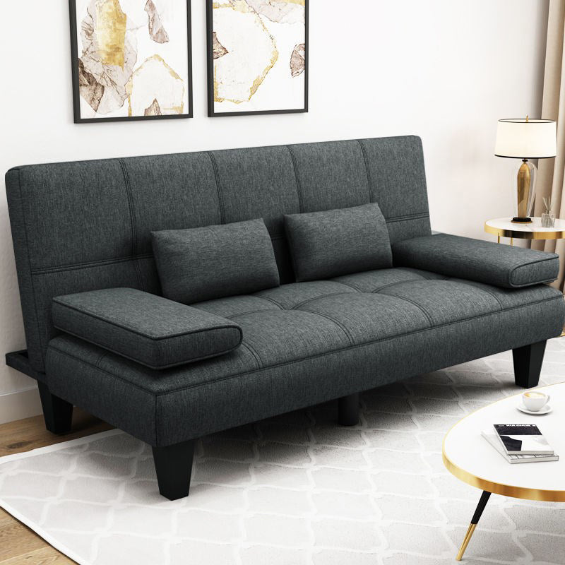 Contemporary Adjustable Sofa Convertible Sofa with Biscuit Back for Living Room