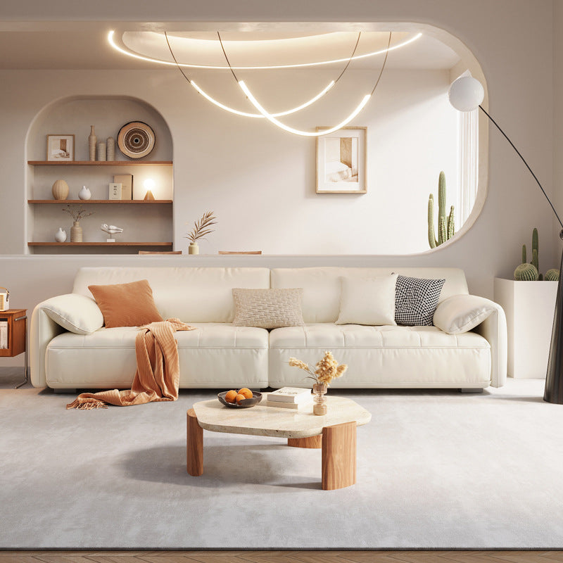Velvet Sofa with Pillow Back Cushions and Pillow Top Arm for Living Room