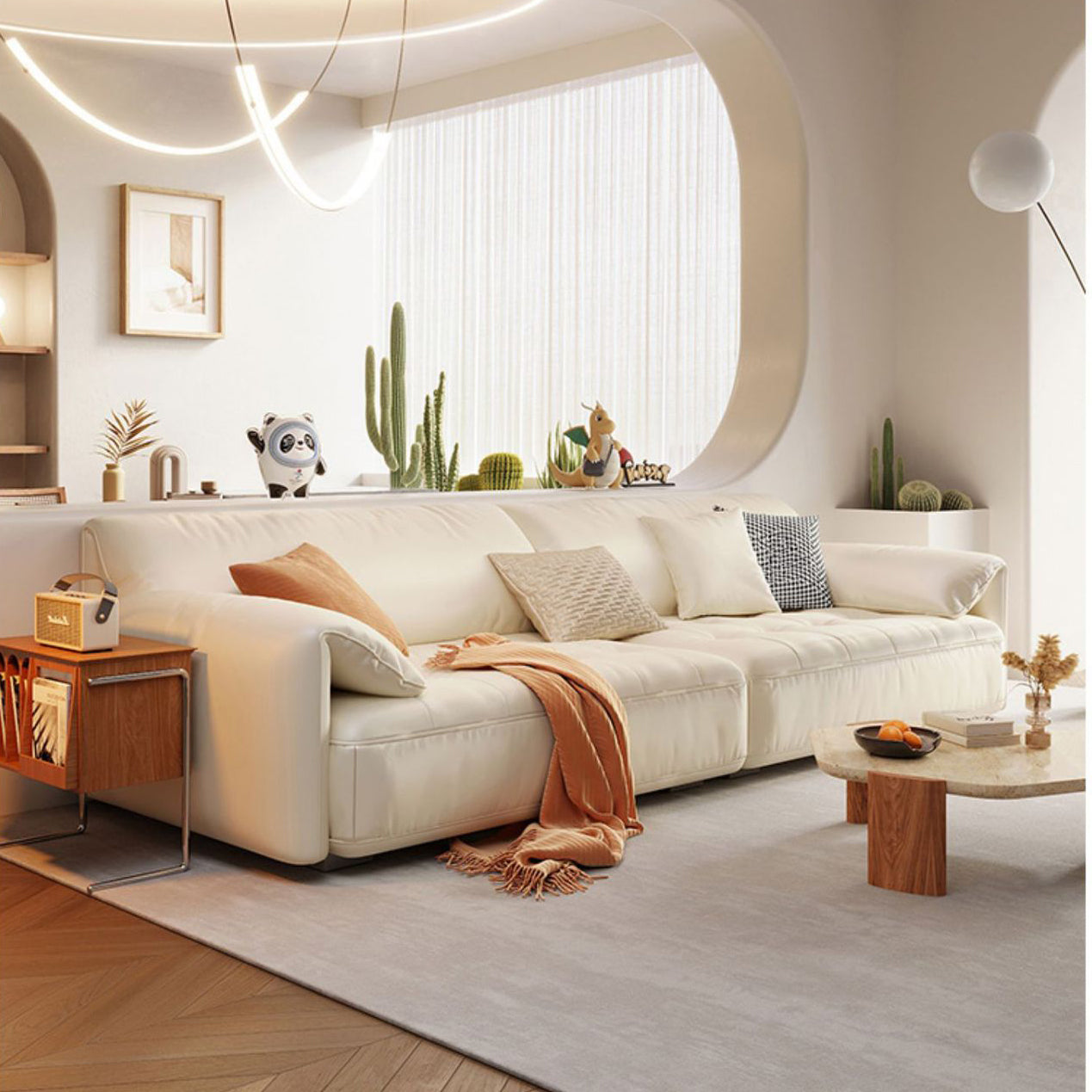 Velvet Sofa with Pillow Back Cushions and Pillow Top Arm for Living Room
