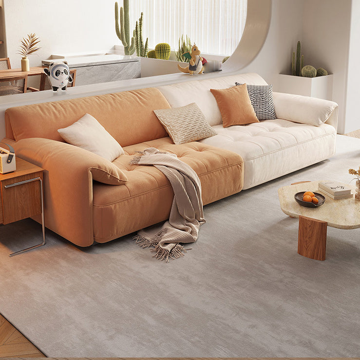 Velvet Sofa with Pillow Back Cushions and Pillow Top Arm for Living Room