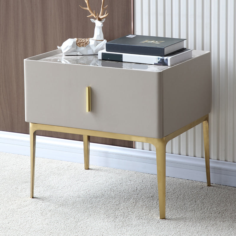 Contemporary Drawer Storage Wooden Bed Nightstand for Bedroom