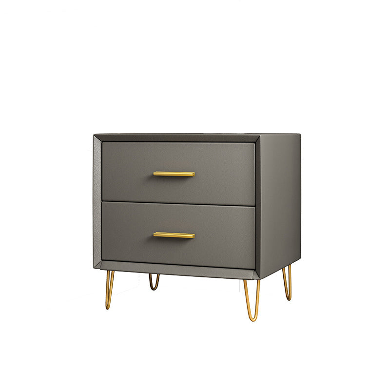 Wooden Nightstand 18.5"/19.2"' Tall 2 - Drawer Nightstand in White / Blue / Grey