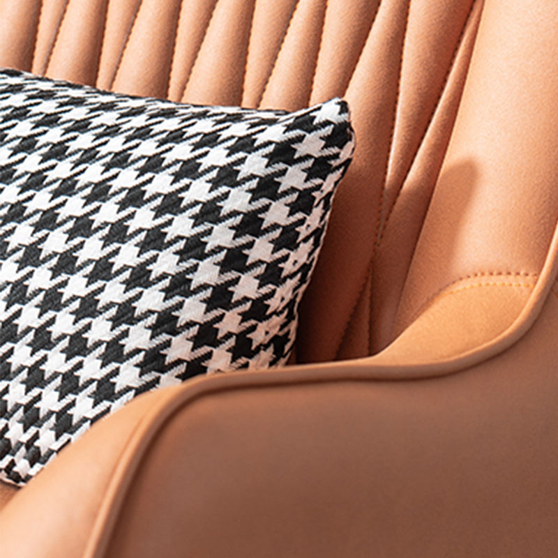 Faux Leather Arm Chair 31.49" L x 27.55" W x 35.43" H Flared Arms Chair for Living Room