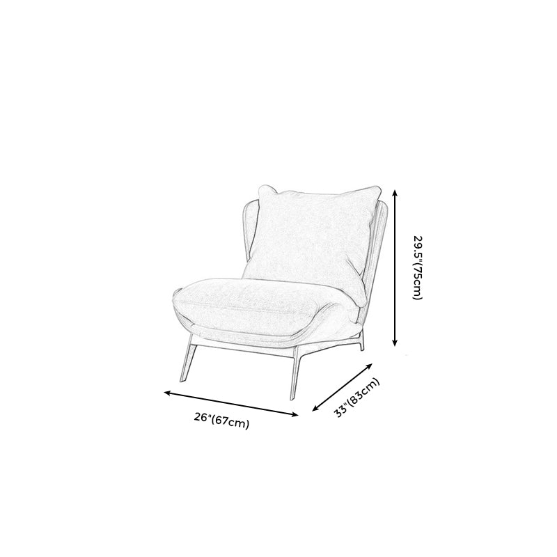 Velvet Chair 26.3" L x32.6"W x29.5"H Armless Chair for Living Room