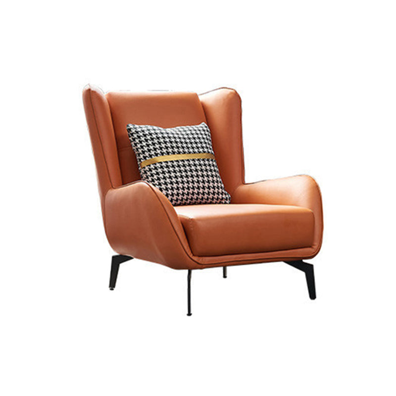 Faux Leather Wingback Chair 30.31" L x 37.79" W x 34.64" H Arms Chair for Living Room