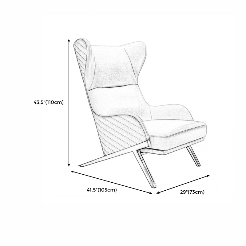 Scandinavian Leather Accent Chair for Living Room, High/ Low Back Chair