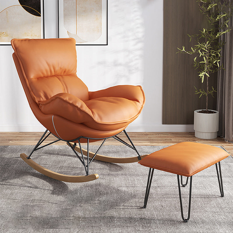 26.7" L x37.4"W x32.2"H Sewn Pillow Back Sled Chair for Living Room