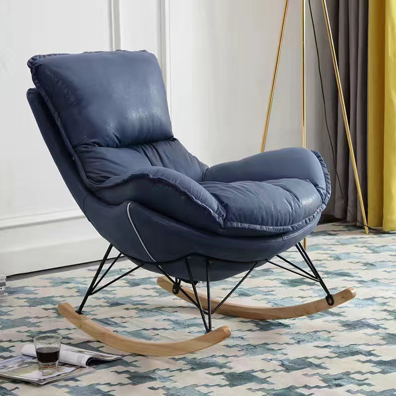 26.7" L x37.4"W x32.2"H Sewn Pillow Back Sled Chair for Living Room